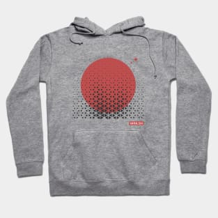 Abstract minimal dark art geometric sun design Hoodie